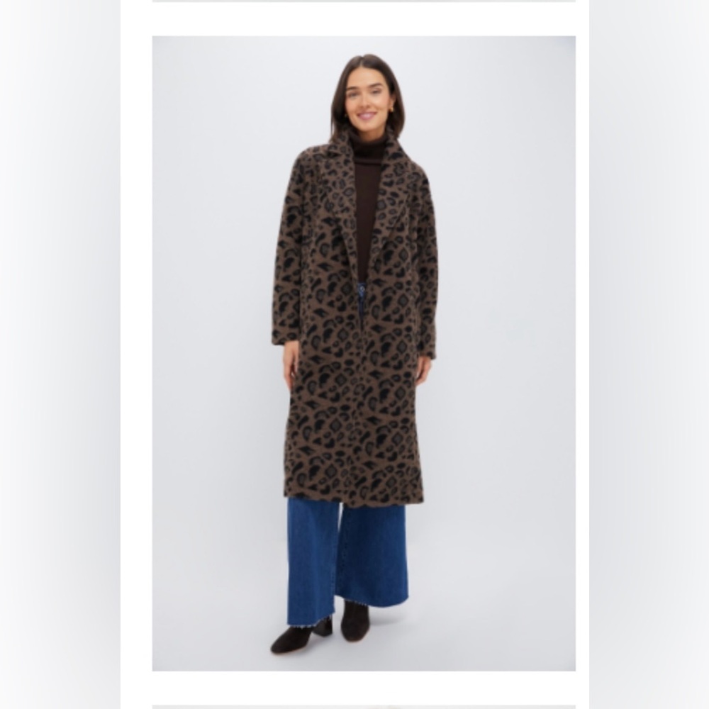 Tuckernuck Cheetah Abbott Wrap Coat WARM LONG BELTED COAT XL NEW WITH TAGS!!